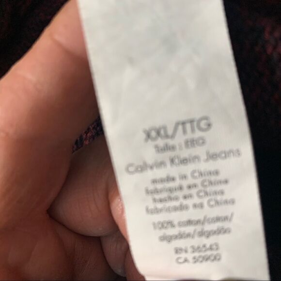 Calvin Klein  Jeans 1/4 Zip Cotton Pullover Sweater XXL - Picture 11 of 11